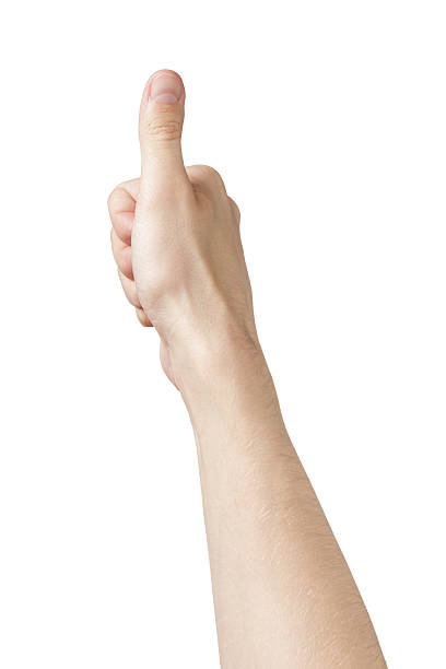 istock adult man hand thumb up pov view 483146547