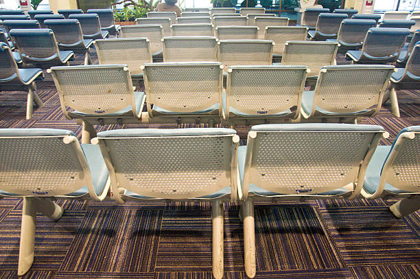 istock Empty departure lounge at the airport 483147216