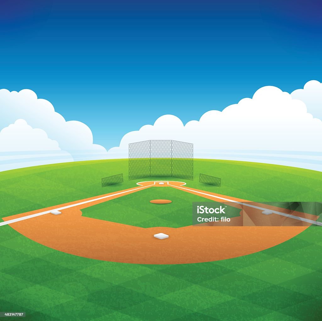 Бейсбольная поле - Векторная графика Бейсбол роялти-фри