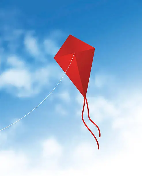 Vector illustration of Flying kite