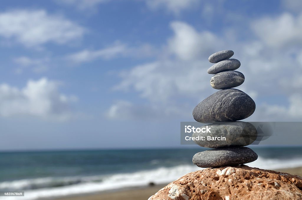 Balancing Steinen - Lizenzfrei Brandung Stock-Foto