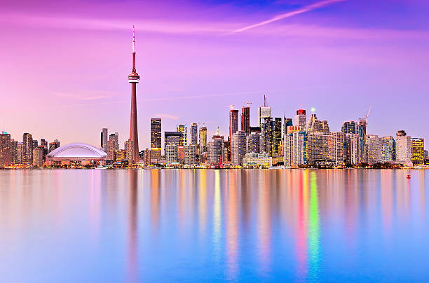 istock The reflection of Toronto skyline at dusk in Ontario, Canada. 483147918