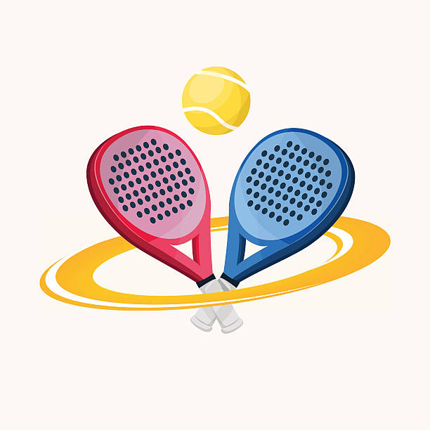 ilustrações de stock, clip art, desenhos animados e ícones de logótipo padel - the paddle racket