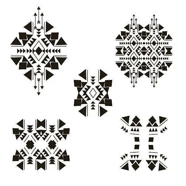 Vector illustration of tribal elements