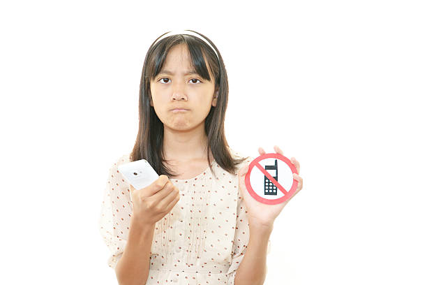 Angry girl with cell phone