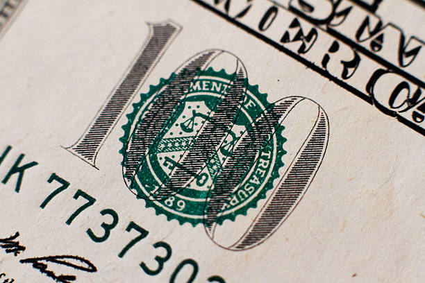 istock Hundred dollars close-up fragment 483150653
