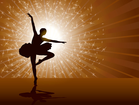 Ballet Dancer. Silhouette illustration of female ballet dancer. Check out my 