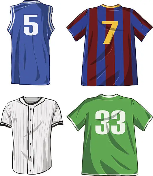 Vector illustration of Sports Shirts Pack