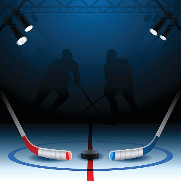 illustrations, cliparts, dessins animés et icônes de joueur de hockey  - confrontation
