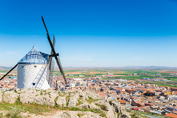 istock windmill of Don Quixote. Cosuegra, Spain 483151706