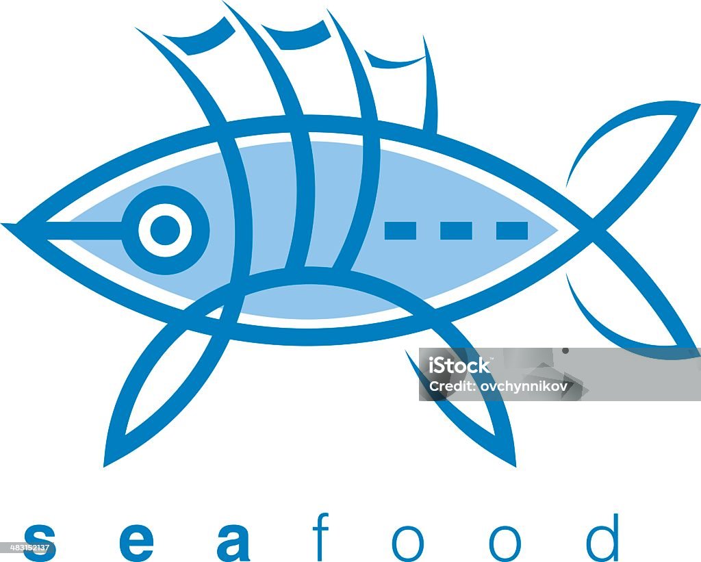 Seafood fish icon Seafood - fish, icon, ocean, food Animal stock vector