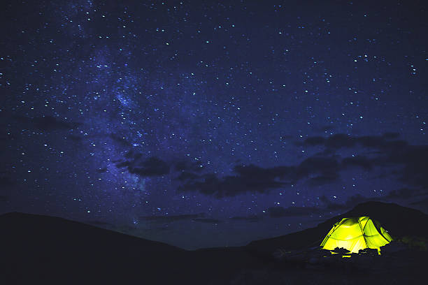 istock Tent under the starry sky 483152260