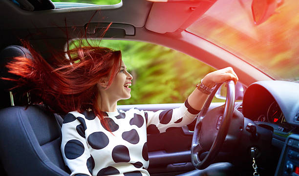 Joy And Speed Stock Photo - Download Image Now - Driving, Speed, One Woman  Only - iStock