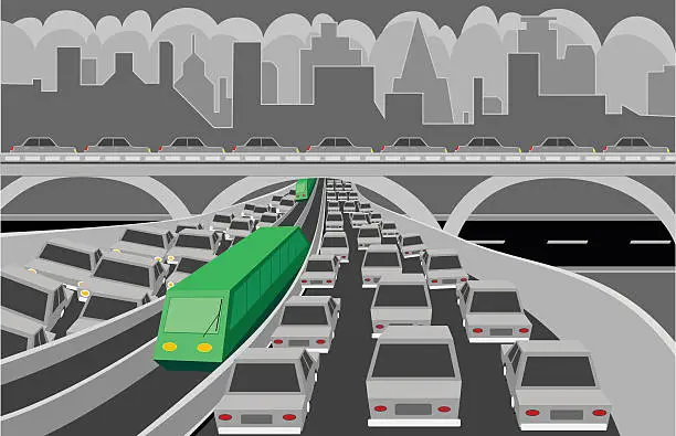 Vector illustration of Green Transportation