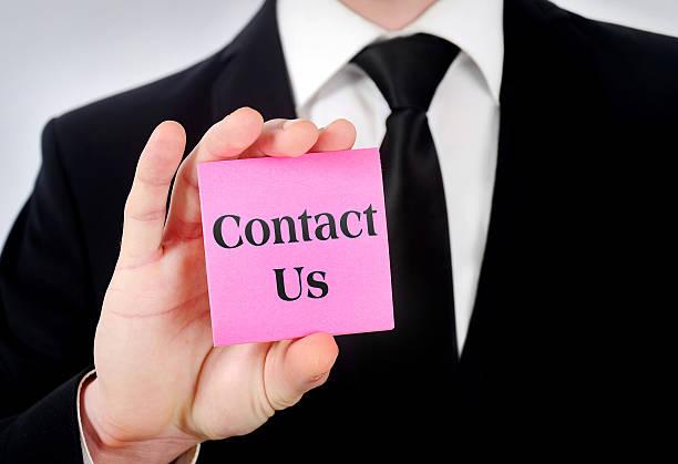 istock Businessman holding postcard 483154478