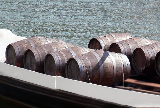 istock View Of Wine Barrels On The Boat 483154546