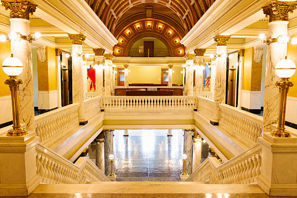 sud dakota state capitol building - south dakota pierre state capitol building usa foto e immagini stock