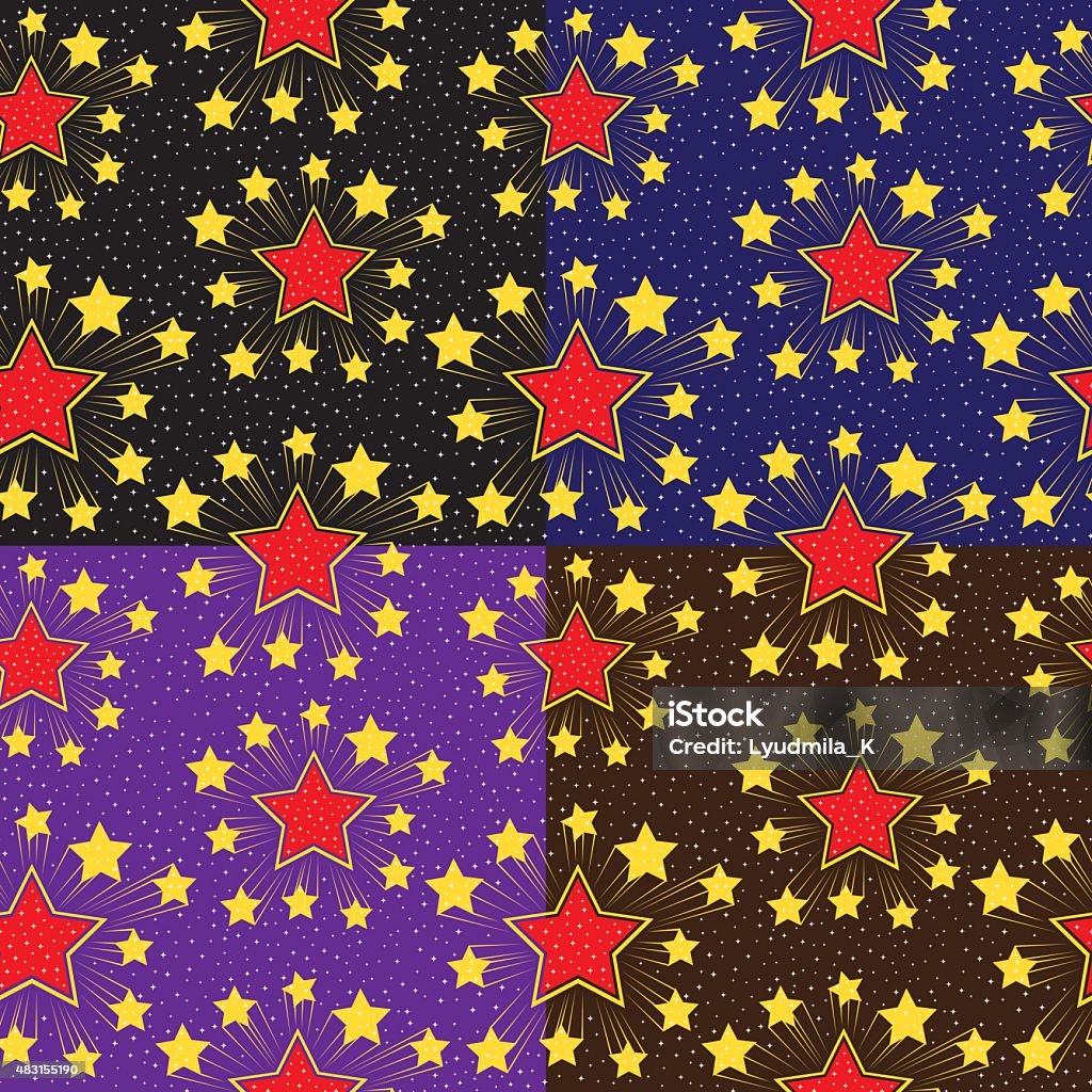 Pattern Backgrounds Stars Seamless Pattern With Stars Set Vector Backgrounds Stock Illustration ...