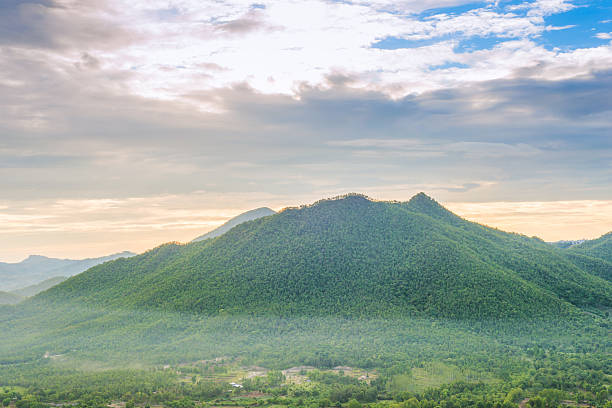 istock Beautiful summer sunrise in mountains. 483155592