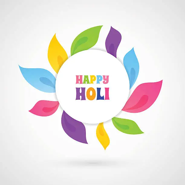 Vector illustration of Happy Holi card template