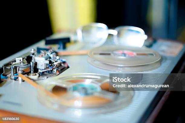 Retro Audio Open Reel Tape Recorder Stock Photo - Download Image Now - 1960-1969, 1970-1979, 2015