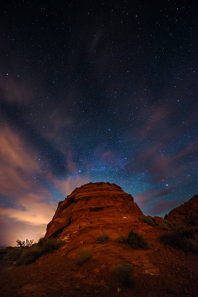 istock Starry sky with Rising Milky Way Valley of Fire 483161840