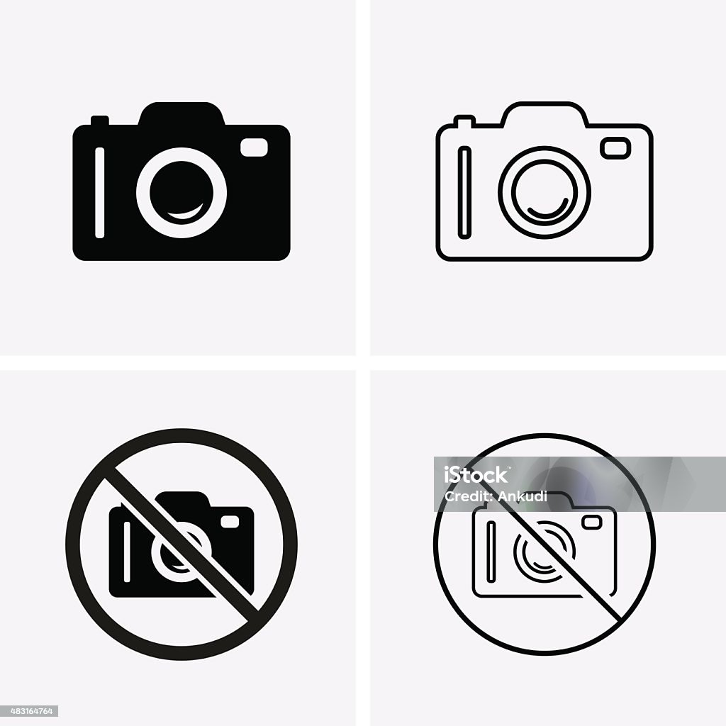 Photo or Camera Icons Photo or Camera Icons. Vector for web Camera - Photographic Equipment stock vector