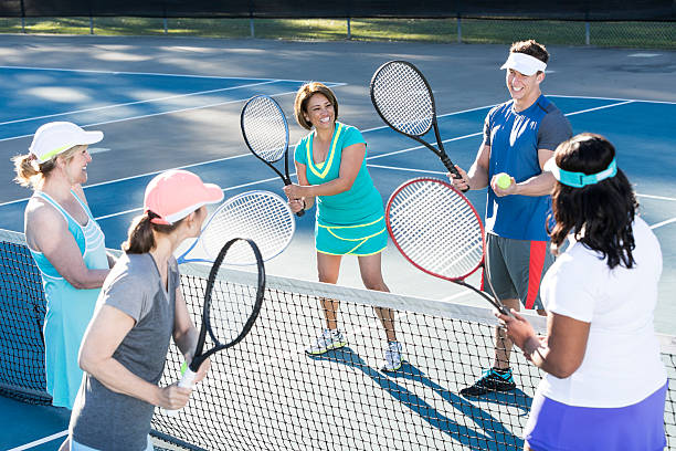 istock Ladies' tennis clinic 483166615
