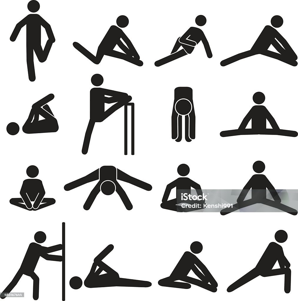 Leg Stretch Vector People Stretching Legs Vector Stock Illustration - Download Image Now ...