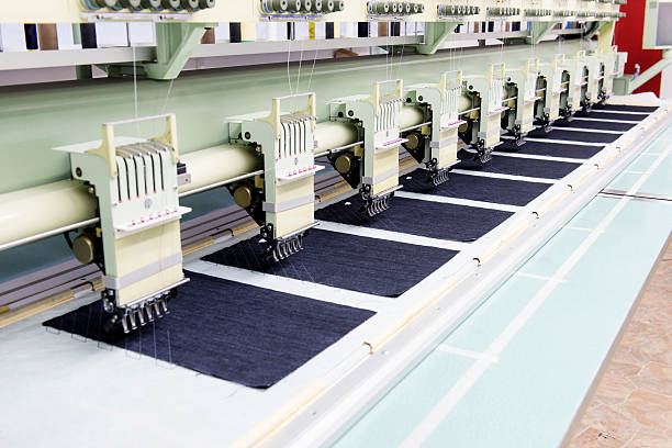 istock Automatic Embroidery Machine in Textile Factory 483168081