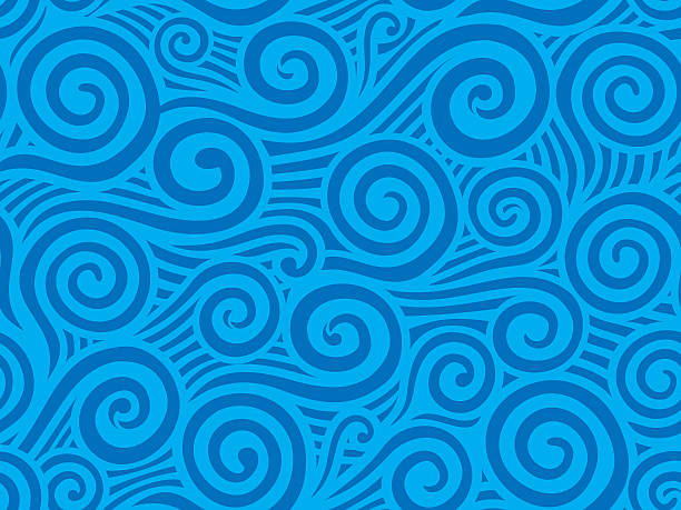 illustrations, cliparts, dessins animés et icônes de vague de l'océan - wave pattern water seamless