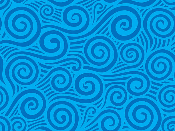 ilustrações, clipart, desenhos animados e ícones de onda do mar - wave pattern water seamless