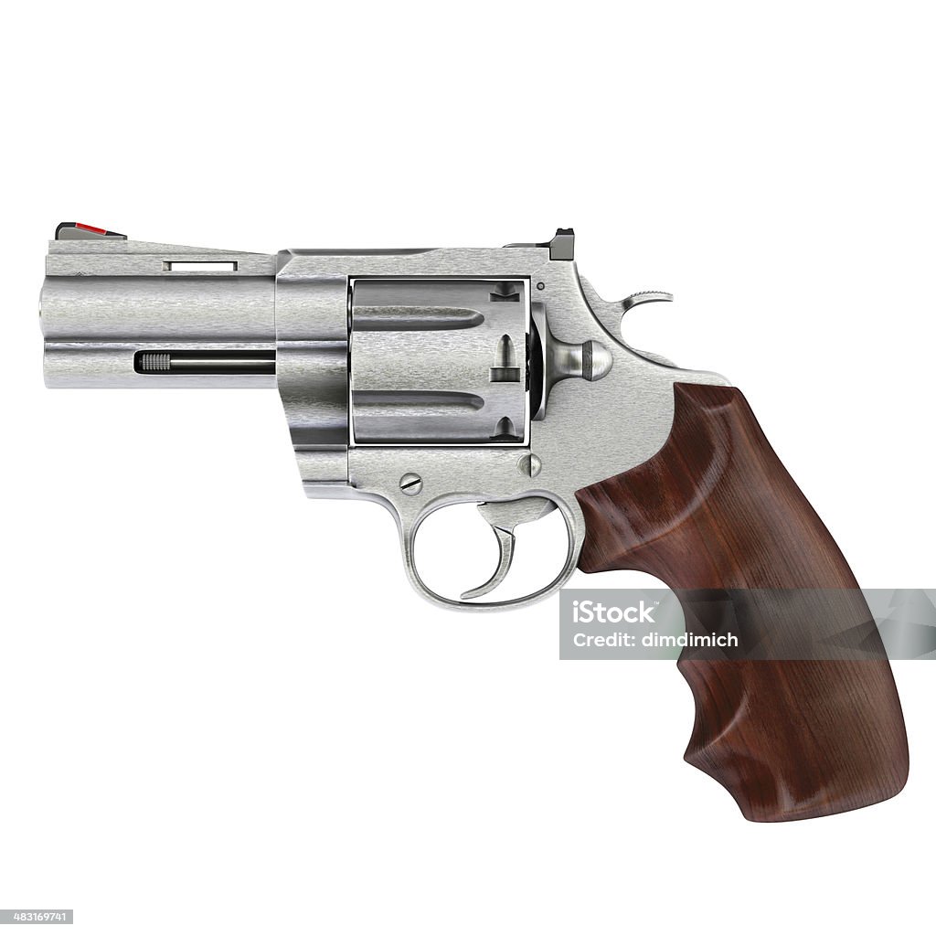 pistol pistol isolated on white background. Handgun Stock Photo