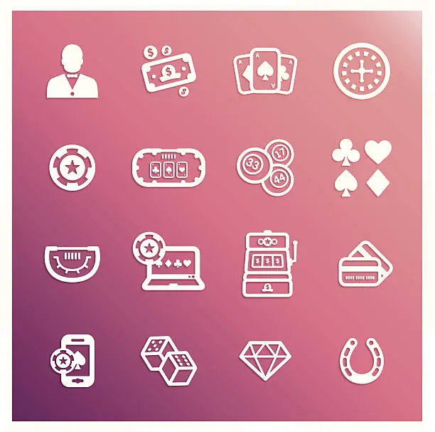 Vector illustration of Gambling Icons