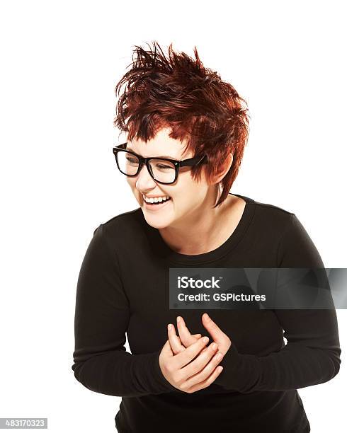 Симпатичные Рыжие Волосы Girl Laughing Трусикишорты С Низкой Талией — стоковые фотографии и другие картинки Белый фон