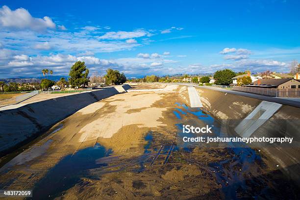 Empty River Southern California Drought Stock Photo - Download Image Now - Camarillo, Canal, Empty