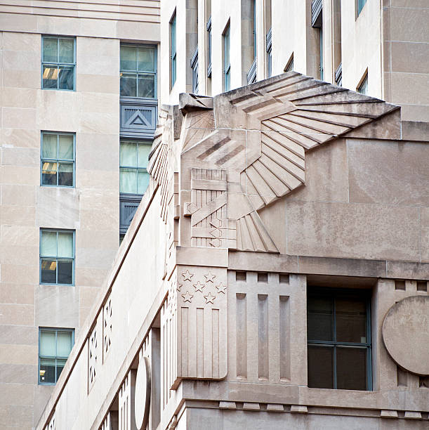 art deco American eagle on Federal Building, New York