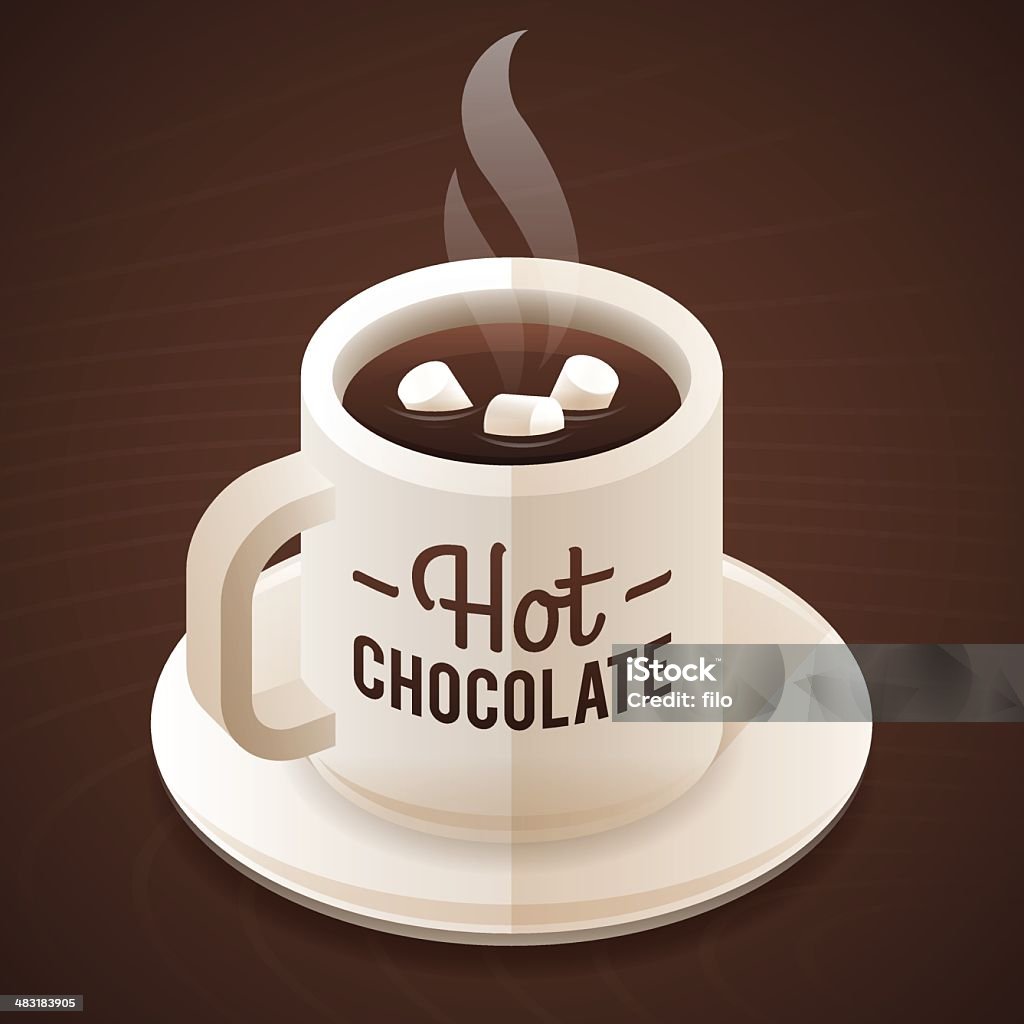 Chocolate quente - Vetor de Chocolate quente royalty-free
