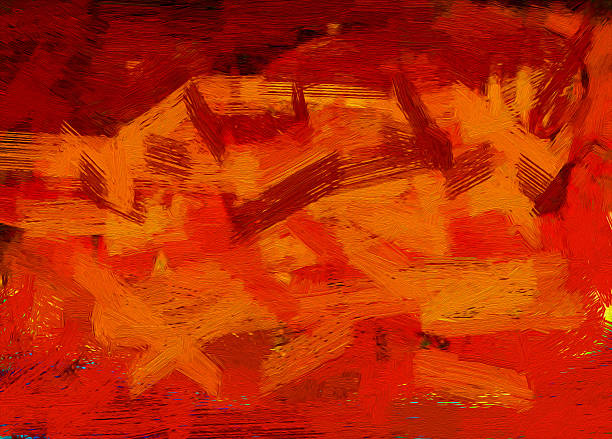 roter hintergrund textur in ölgemälde-stil. - tempera painting stock-grafiken, -clipart, -cartoons und -symbole