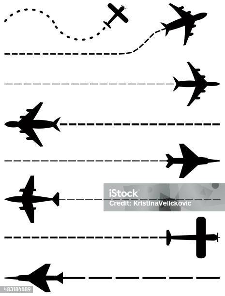Airplanes Set Stock Illustration - Download Image Now - Airplane, Banner - Sign, Border - Frame