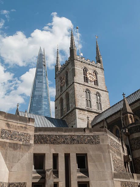 istock The Shard and Southwark Cathedral tower, London 483186232
