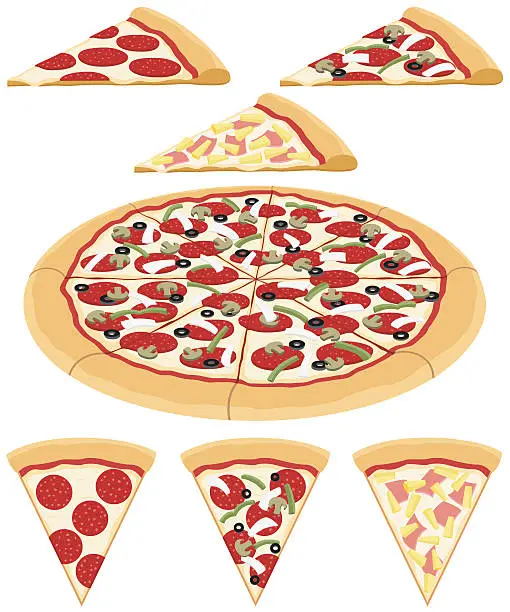 Vector illustration of Pizza