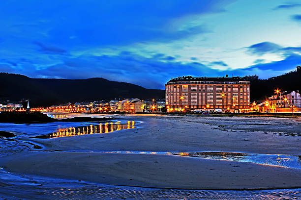 istock fishing village at night (Viveiro, Spain) 483187587
