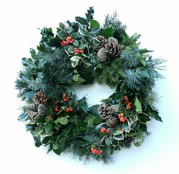 istock Image of an isolated Christmas wreath 483188715
