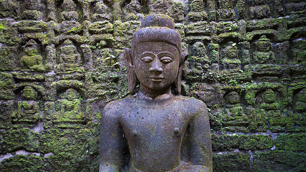 istock Buddha image in Mrauk U, Myanmar 483192630