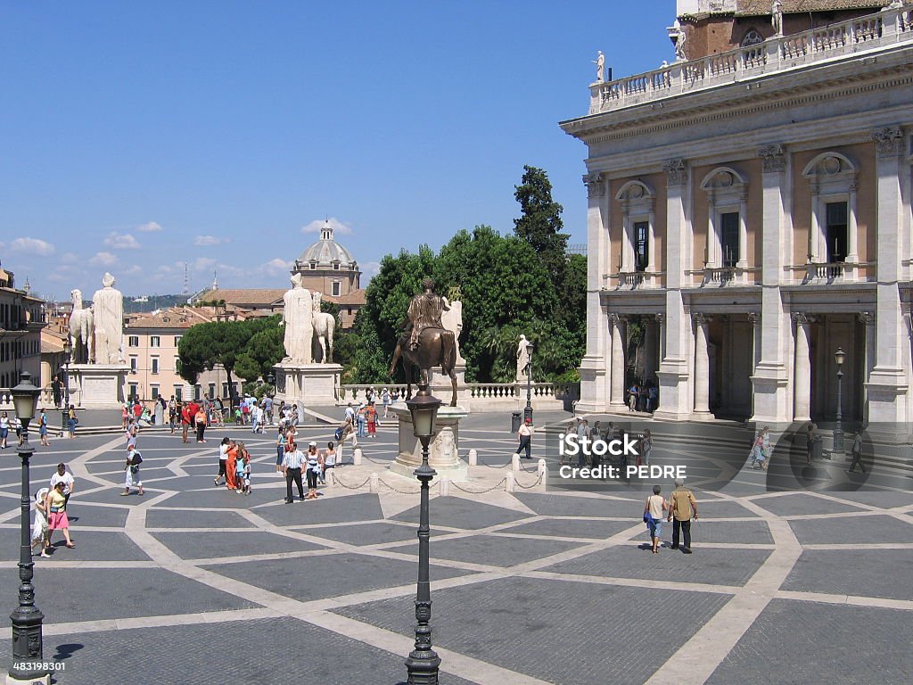 Piazza del Campidoglio - Zbiór zdjęć royalty-free (Michelangelo)