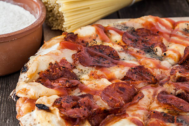 istock Italian food: pizza, spaghetti, flour, great composition and focus 483198941