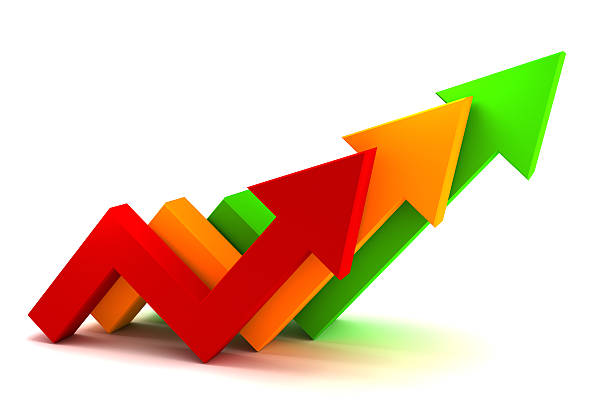 istock Colorful arrow financial chart 483199427