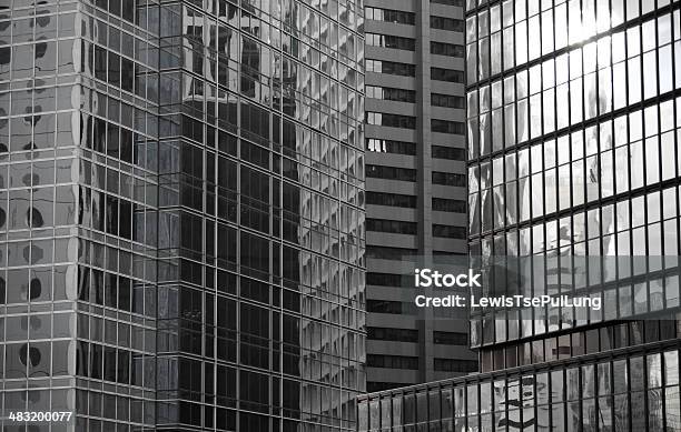 Glass Wall Around The City In Hong Kong Stock Photo - Download Image Now - Architecture, Asia, Backgrounds