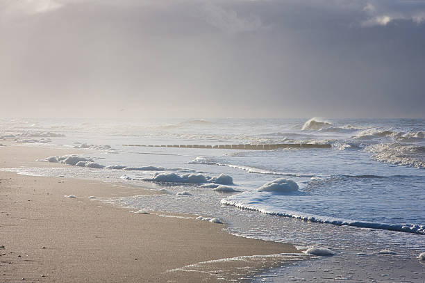 Surf Northern Sea - Germany german north sea region stock pictures, royalty-free photos & images